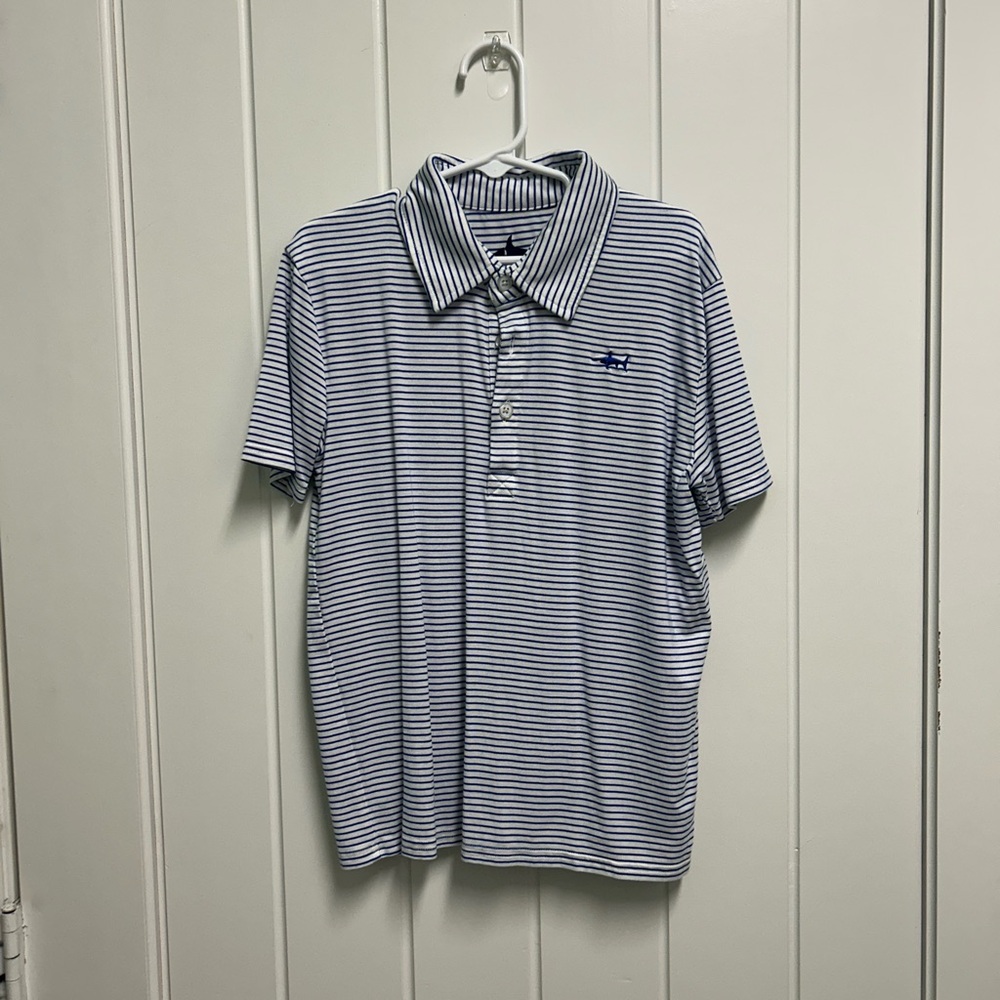 Kids Blue Striped Polo Shirt